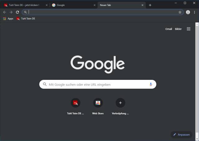 Google Chrome Dark Mode aktivieren - Google Suche mit dunklem Hintergrund