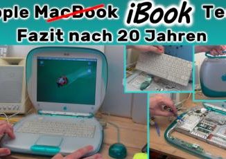 Apple iBook G3 Clamshell Blueberry Test MacOS X