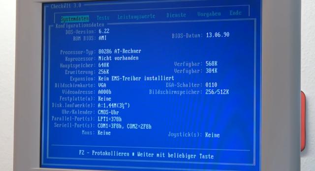 Escom Intel 286 - 16MHz Desktop PC - Hardware technische Daten