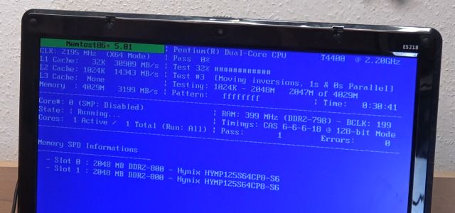 Windows 10 Bluescreen mit defekter Festplatte - Hardwaretest mit Memtest