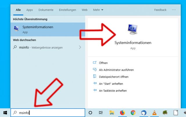 Windows 10 - Systeminformationen anzeigen und prüfen - msinfo