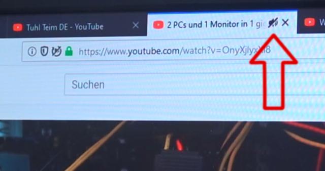 Youtube Video hat keinen Ton - Tab in Firefox stummgeschaltet