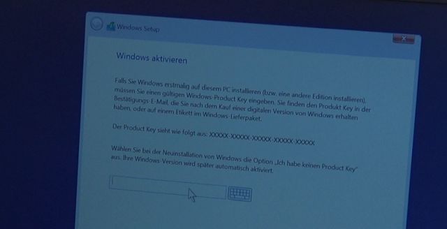 Windows 7 oder Windows 8 Lizenz-Key eingeben bei Windows 10 Installation
