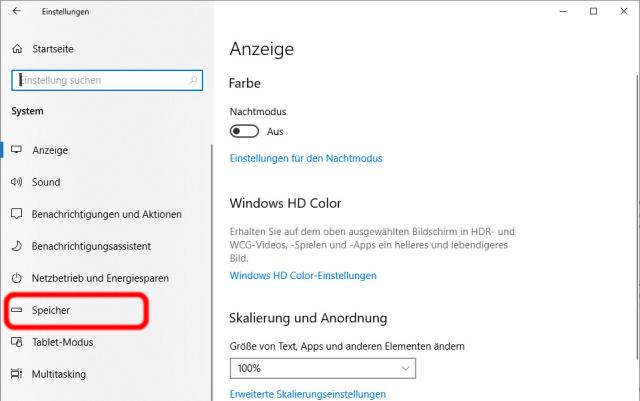 Windows 10 schneller machen - Laufwerk aufräumen - Speicher freigeben