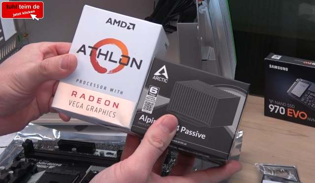 AMD-PC mit AMD Athlon 200GE und passivem Kühler