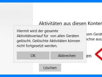 Windows 10 - Aktivitätsverlauf von allen Geräten löschen