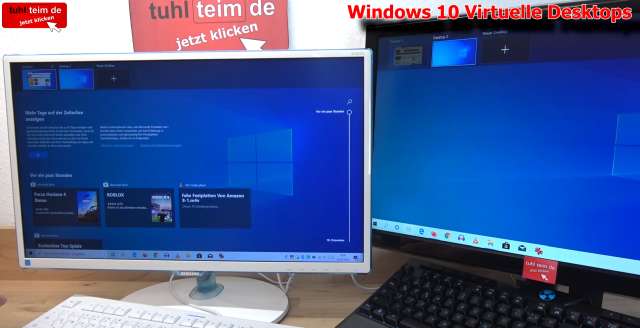 Windows 10 Funktionen - Virtuelle Desktops wechseln und speichern