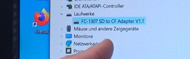 Windows 10 auf SD-Karte installieren - FC-1307 SD to CF Adapter V1.1