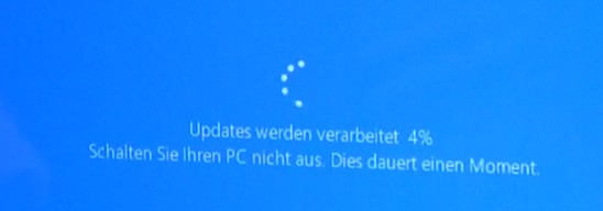 Windows 10 Upgrade wird installiert