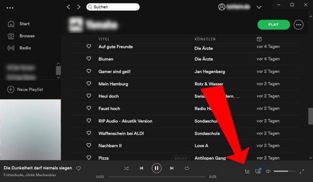 Spotify Verlauf anzeigen - Verlauf aller gespielten Titel