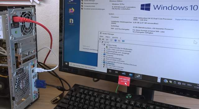 PC startet aber Bildschirm bleibt schwarz - VGA-Anschluss liefert Bildsignal mit Windows 10