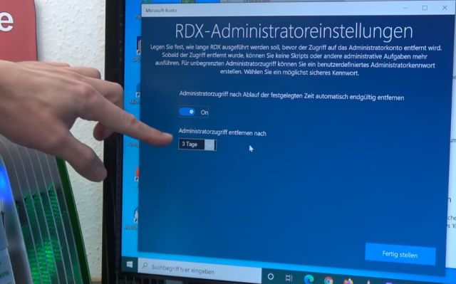 Windows 10 Demomodus - RDX Administrator
