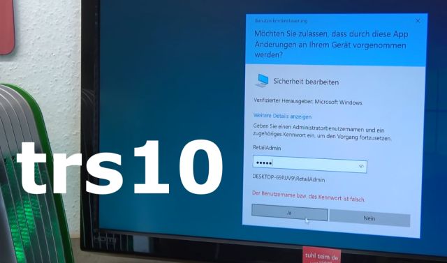 Windows 10 Demomodus RetailAdmin Kennwort Passwort