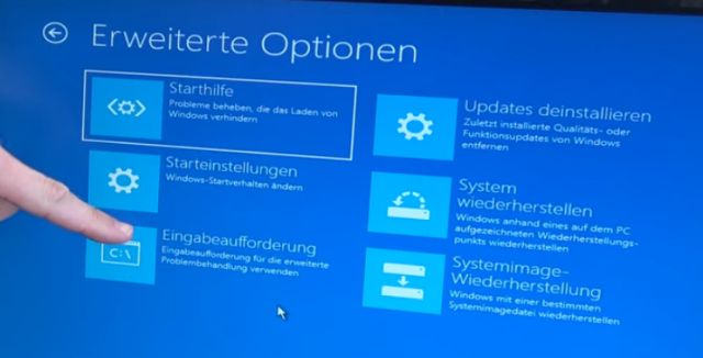 Windows 10 Update 20H2 Probleme - Reparatur - Erweiterte Optionen
