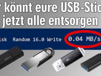 Windows10 Systembewertung Winsat USB-Sticks sind obsolet