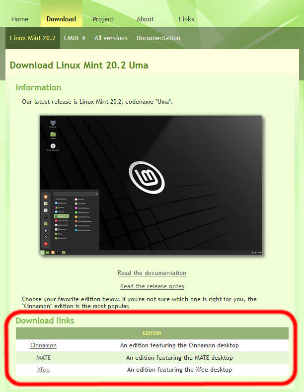 Linux Mint USB Installationsstick erstellen - Download Cinnamon