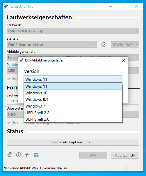Windows 11 installieren auf jedem PC ohne CPU ohne TPM - Bios und UEFI - Rufus Tool - Download Windows 11