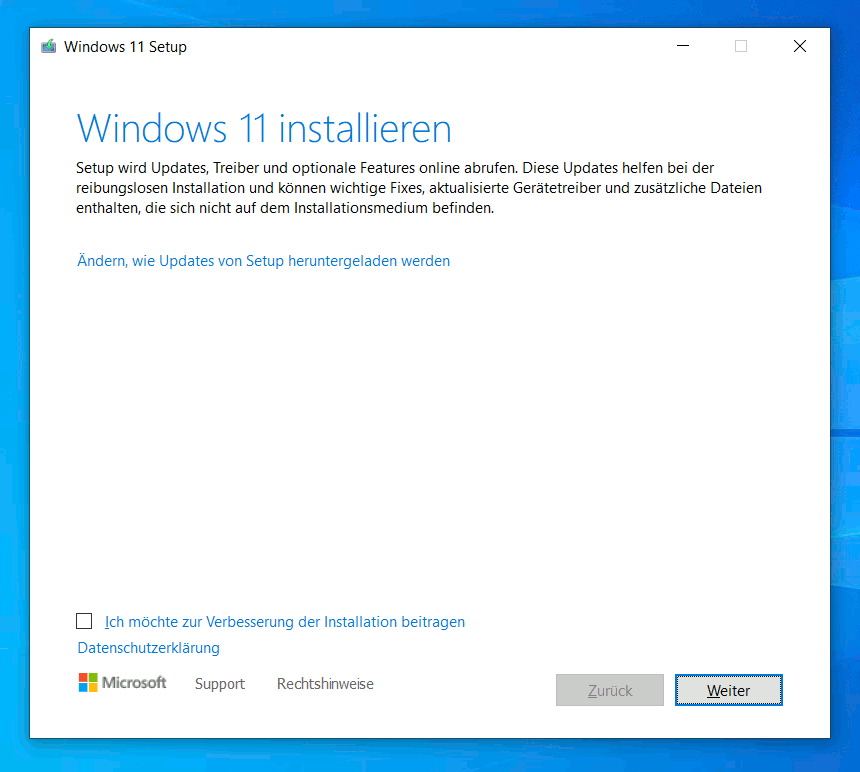 Windows 11 installieren - Prozessor wird nicht unterstützt - Windows 11 installieren