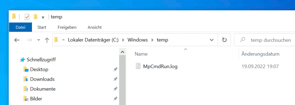 Windows 10 optimieren - Windows Temp-Ordner leeren
