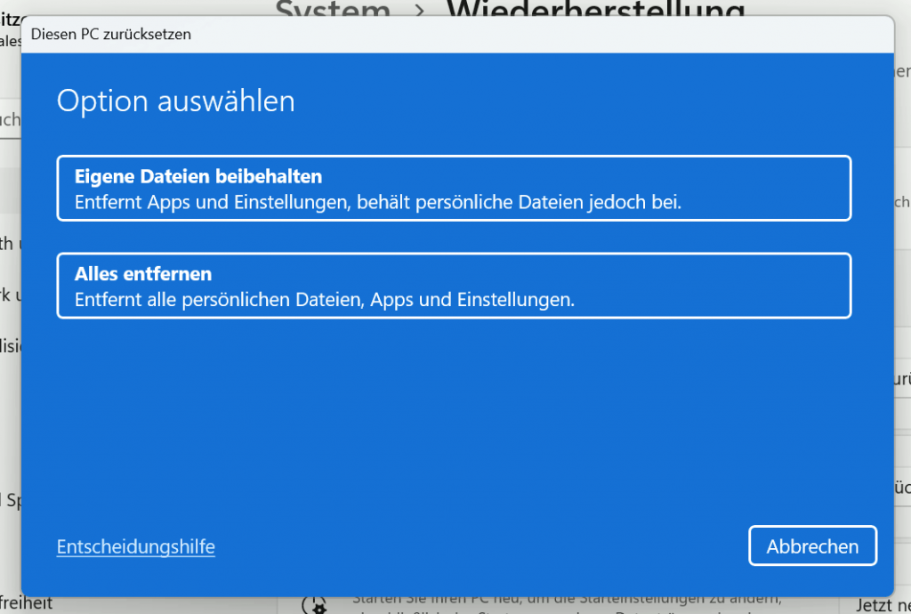 Windows Sicherheit lässt sich nicht öffnen - Windows zurücksetzen