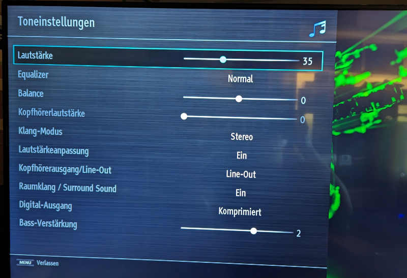 Linux Sound Problem - Ton zu schnell und schlechte Qualität - Monitor SmartTV Einstellungen - Klangmodus - Digital-Ausgang