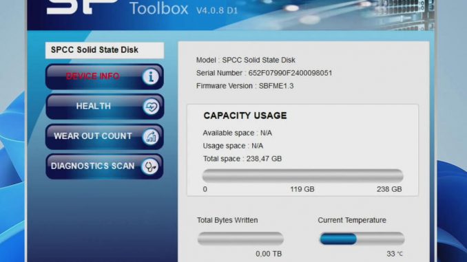 Silicon Power Toolbox SSD Software