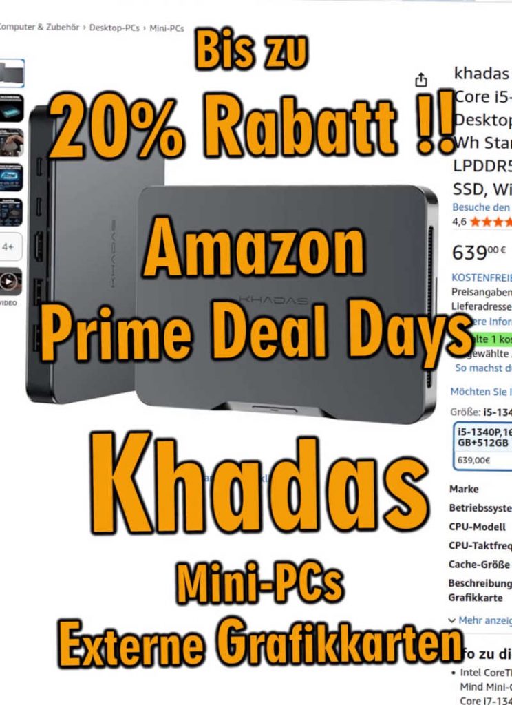 Khadas Rabatt-Aktion Coupon-Codes an Amazon Prime Deal Days 2025