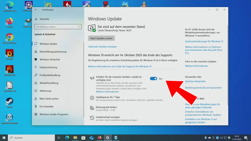 Windows 10 ESU - jetzt aktivieren - Updates bis 2026