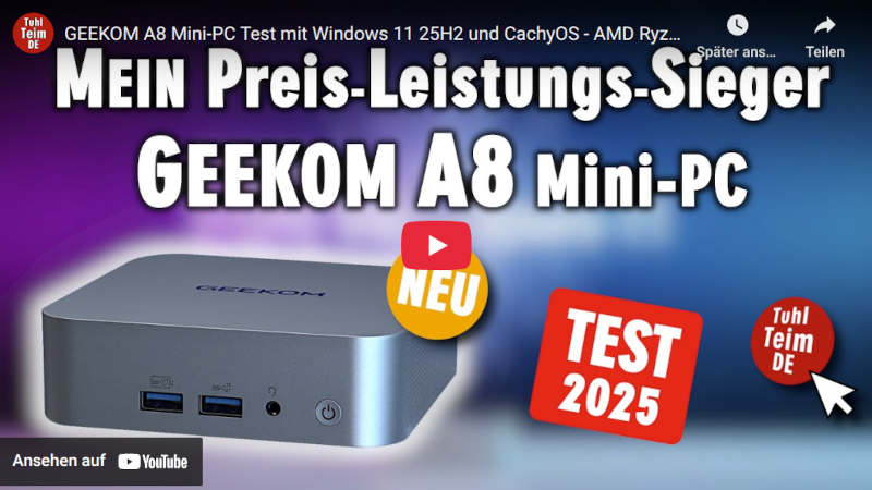 GEEKOM A8 Test-Video