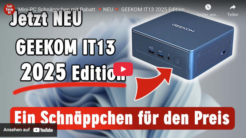 GEEKOM IT13 Test-Video