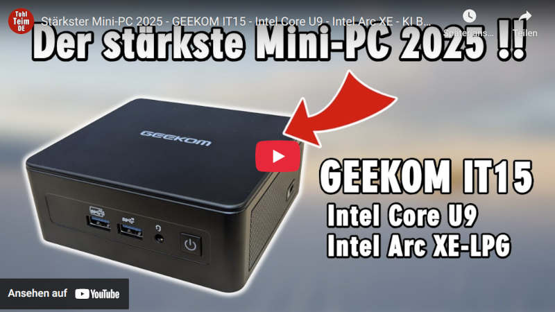 GEEKOM IT15 Test-Video Intel Core U9