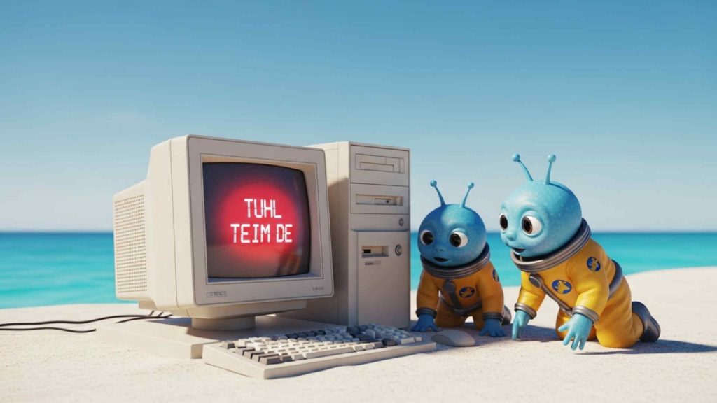 Tuhl Teim DE - Retro Hardware am Strand