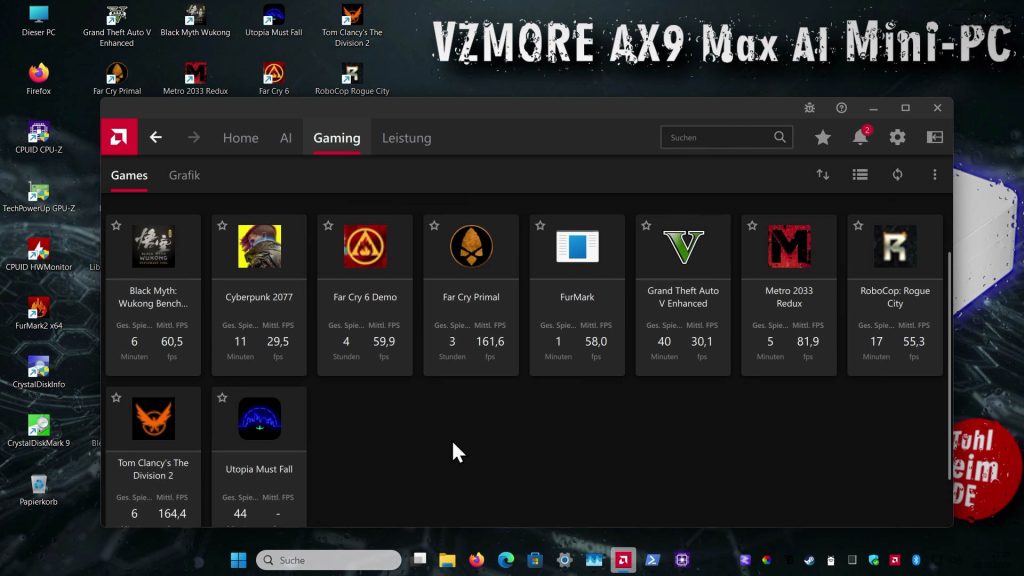 VZMORE AX9 Max Mini-PC - AMD Ryzen AI 9 HX 470 mit Vapor Chamber