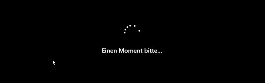 Windows 11 installieren ohne Microsoft Konto - Neustart